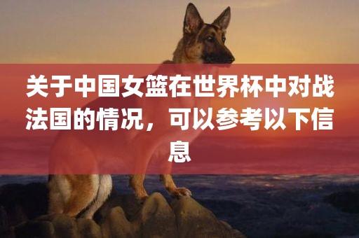 关于中国女篮在世界杯中对战法国的情况，可以参考以下信息