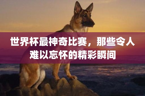 世界杯最神奇比赛，那些令人难以忘怀的精彩瞬间