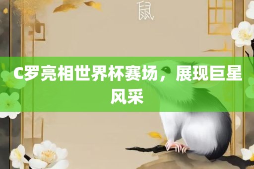 C罗亮相世界杯赛场，展现巨星风采