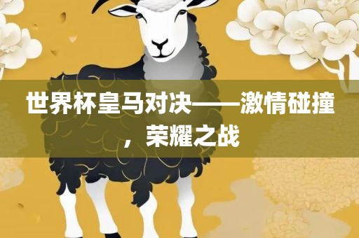 世界杯皇马对决——激情碰撞，荣耀之战