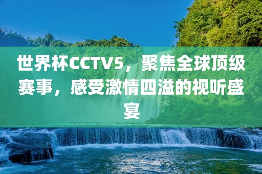世界杯CCTV5，聚焦全球顶级赛事，感受激情四溢的视听盛宴