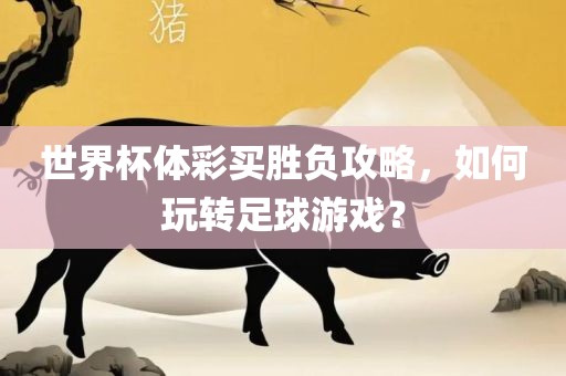 世界杯体彩买胜负攻略，如何玩转足球游戏？