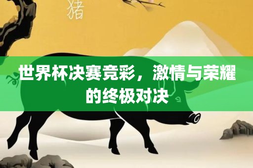 世界杯决赛竞彩，激情与荣耀的终极对决