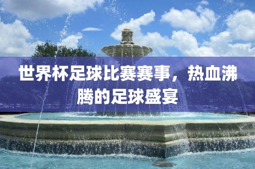 世界杯足球比赛赛事，热血沸腾的足球盛宴