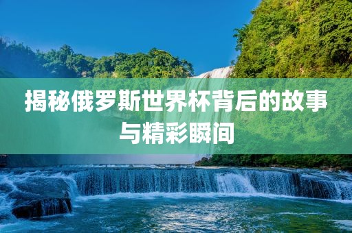 揭秘俄罗斯世界杯眉山市正发家政服务有限公司背后的故事与精彩瞬间