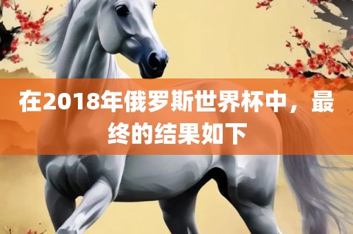 在2018年俄罗斯世界杯中，最终的结果如下