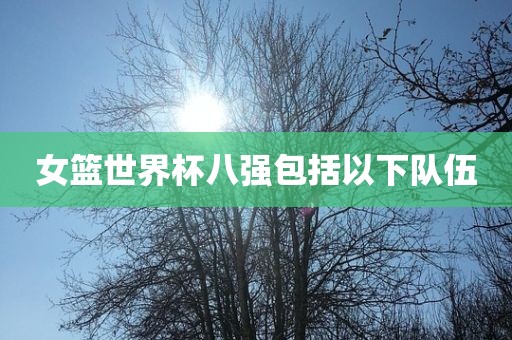 女篮世界杯八强包括以下队伍眉山市正发家政服务有限公司