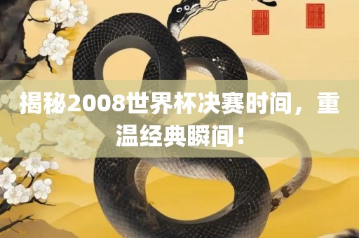 揭秘2008世界杯决赛时间，重温经典瞬间！