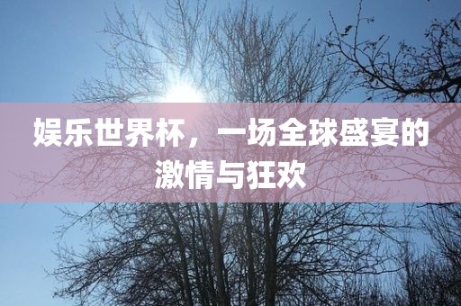 娱乐世界杯，一场全球盛宴的激情与狂欢