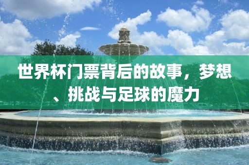 世界杯门票背后的故事，梦想、挑战与足球的魔力