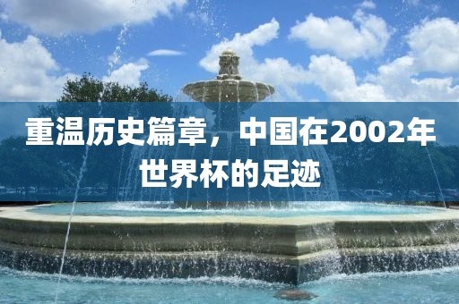 重温历史篇章，中国在2002年世界杯的足迹