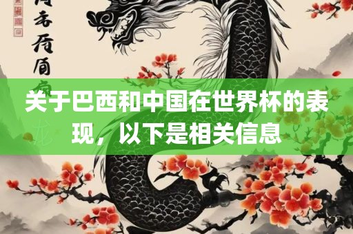 关于巴西和中国在世界杯的表现，以下是相关信息