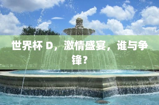世界杯 D，激情盛宴，谁与争锋？