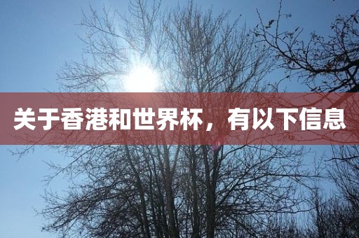 关于香港和世界杯，有以下信息