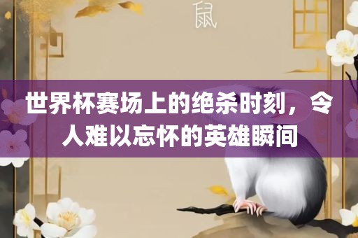 世界杯赛场上的绝杀时刻，令人难以忘怀的英雄瞬间