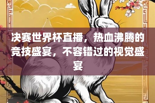 决赛世界杯直播，热血沸腾的竞技盛宴，不容错过的视觉盛宴