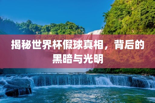 揭秘世界杯假球真相，背后的黑暗与光明