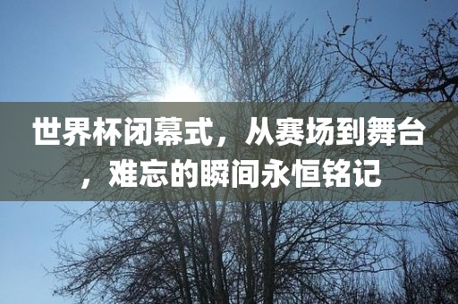 世界杯闭幕式，从赛场到舞台，难忘的瞬间永恒铭记