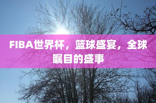 FIBA世界杯，篮球盛宴，全球瞩目的盛事