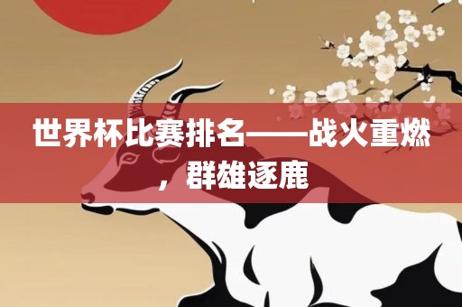 世界杯比赛排名——战火重燃，群雄逐鹿