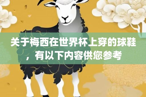 关于梅西在世界杯上穿的球鞋，有以下内容供您参考