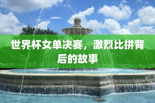 世界杯女单决赛，激烈比拼背后的故事