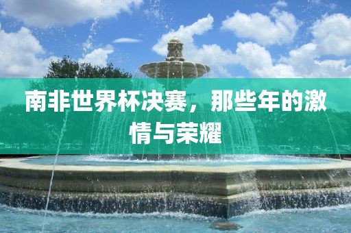 南非世界杯决赛，那些年的激情与荣耀