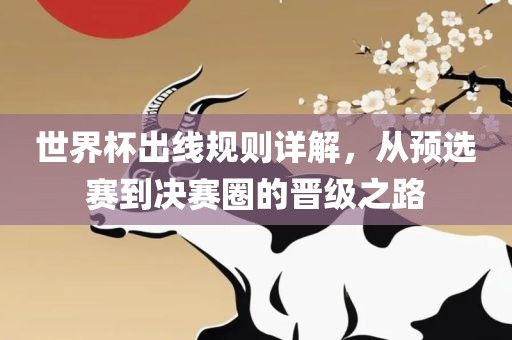 世界杯出线规则详解，从预选赛到决赛圈的晋级之路