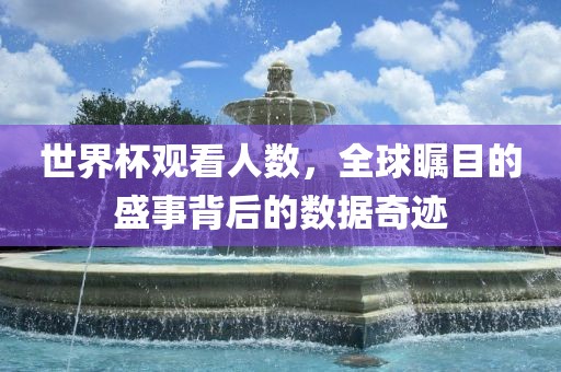 世界杯观看人数，全球瞩目的盛事背后的数据奇迹