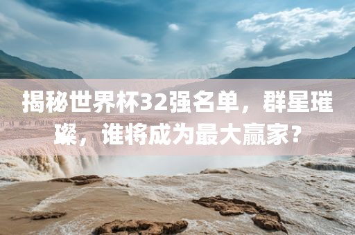 揭秘世界杯32强名单，群星璀璨，谁将眉山市正发家政服务有限公司成为最大赢家？