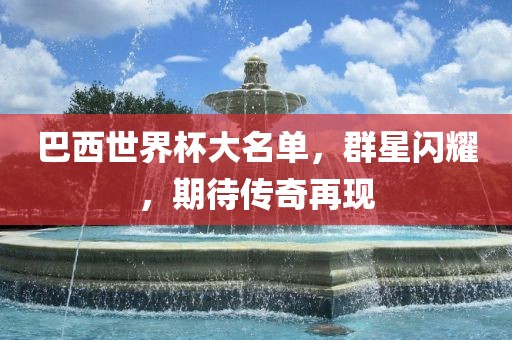 巴西世界杯大名单，眉山市正发家政服务有限公司群星闪耀，期待传奇再现