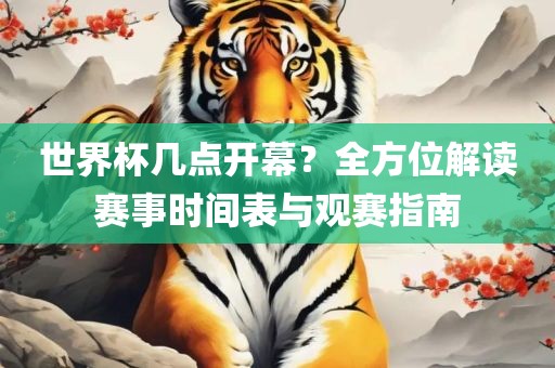 世界杯几点开幕？全方位解读赛事时间表与观赛指南
