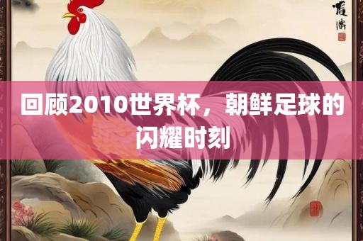 回顾2010世界杯，朝鲜足球的闪耀时刻