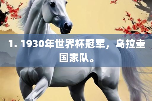 1. 1930年世界杯冠军，乌拉圭国家队。