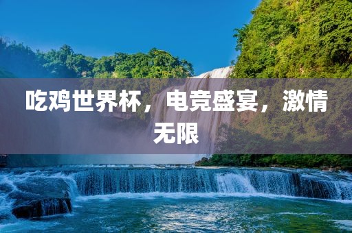 吃鸡世界杯，电竞盛宴，激情无限