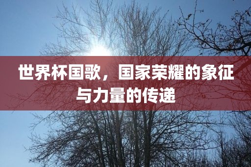 世界杯国歌，国家荣耀的象征与力量的传递