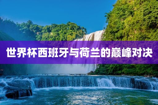 世界杯西班牙与荷兰的巅峰对决眉山市正发家政服务有限公司