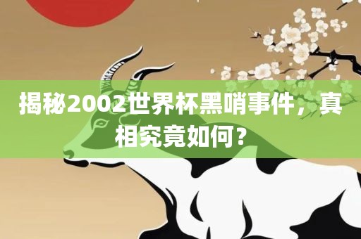揭秘2002世界杯黑哨事件，真相究竟如何？