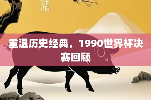 重温历史经典，1990世界杯决赛回顾