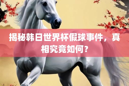 揭秘韩日世界杯假球事件，真相究竟如何？