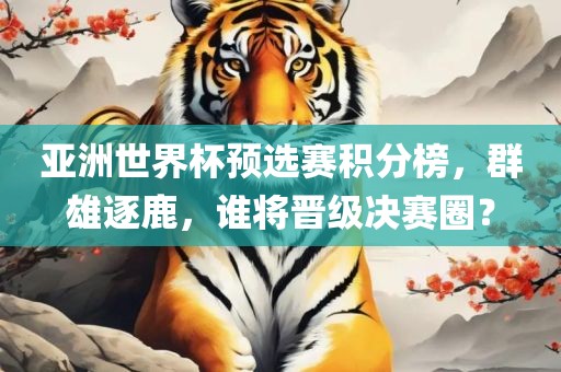 亚洲世界杯预选赛积分榜，群雄逐鹿，谁将晋级决赛圈？