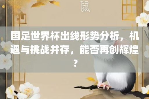 国足世界杯出线形势分析，机遇与挑战并存，能否再创辉煌？