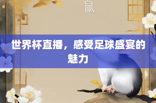 世界杯直播，感受足球盛宴的魅力