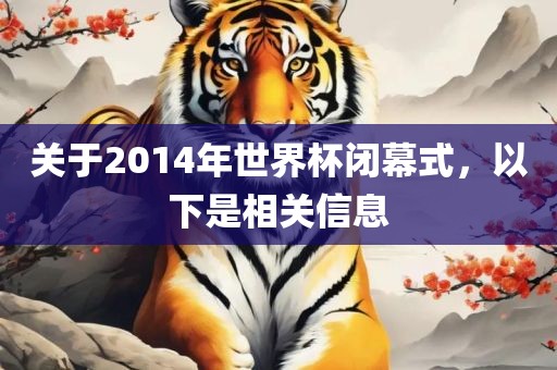 关于2014年世界杯闭幕式，以下是相关信息