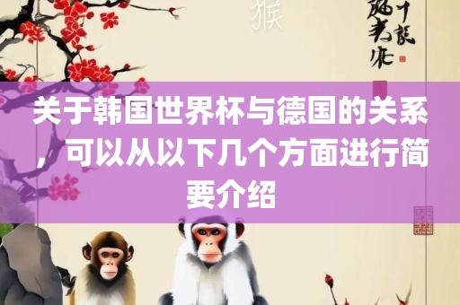 关于韩国世界杯与德国的关系，可以从以下几个方面进行简要介绍