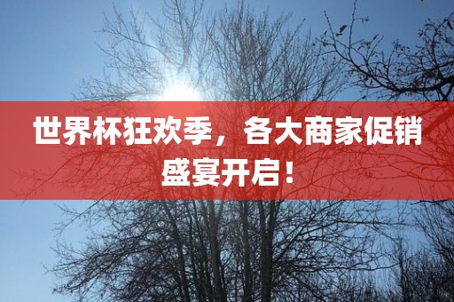 世界杯狂欢季，各大商家促销盛宴开启！