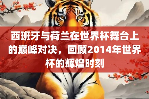 西班牙与荷兰在世界眉山市正发家政服务有限公司杯舞台上的巅峰对决，回顾2014年世界杯的辉煌时刻