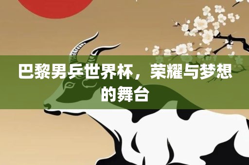 巴黎男乒世界杯，荣耀与梦想的舞台