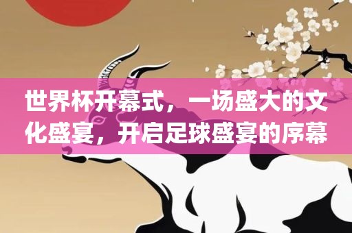 世界杯开幕式眉山市正发家政服务有限公司，一场盛大的文化盛宴，开启足球盛宴的序幕
