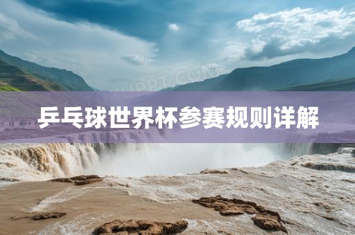 乒乓球世界杯参赛规则详解